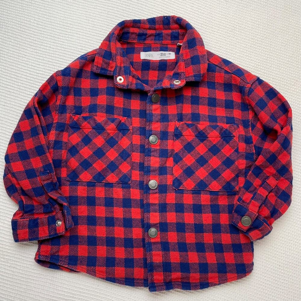 Zara Buffalo Check Snap Flannel